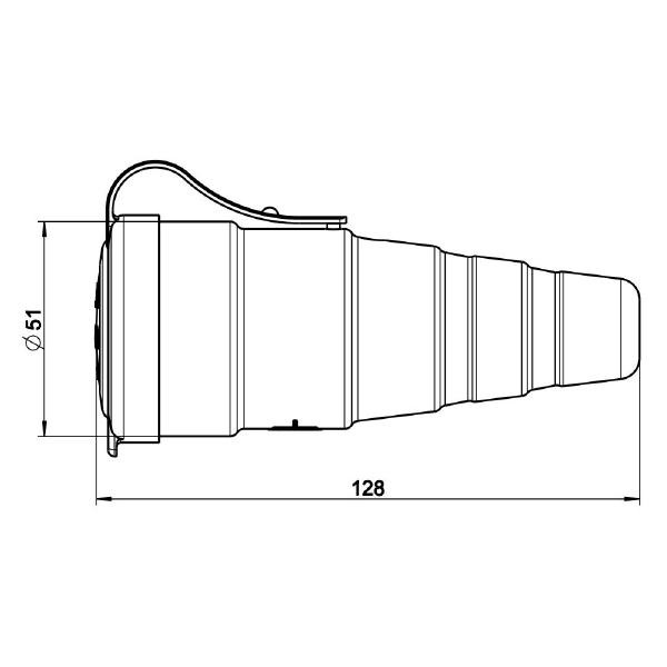  KALTHOFF Gummi Kupplung Deckel Rundkabel IP44 schwarz MAMMUT