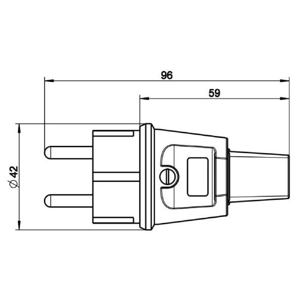  KALTHOFF Thermoplast Stecker Konturen Flachkabel IP44 weiß