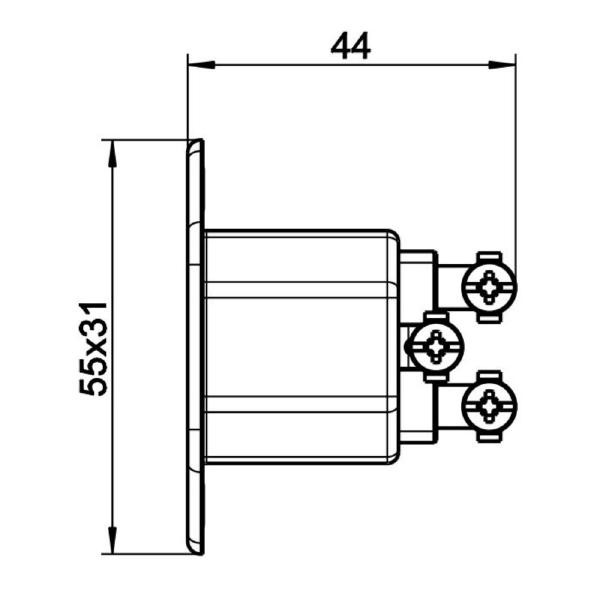  KALTHOFF Metall Heißgeräte Einbaustecker