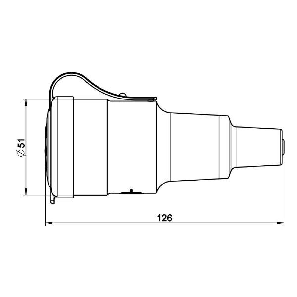  KALTHOFF Vollgummi Kupplung Deckel Rundkabel IP44 schwarz