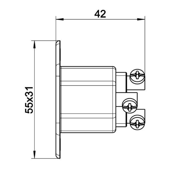  KALTHOFF Metall Heißgeräte Einbaustecker Buchsenkontakt