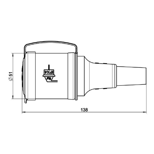  KALTHOFF Vollgummi Kupplung Deckel Rundkabel IP44 schwarz