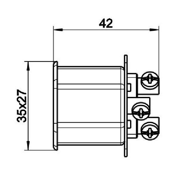  KALTHOFF Metall Heißgeräte Anbaustecker Buchsenkontakt