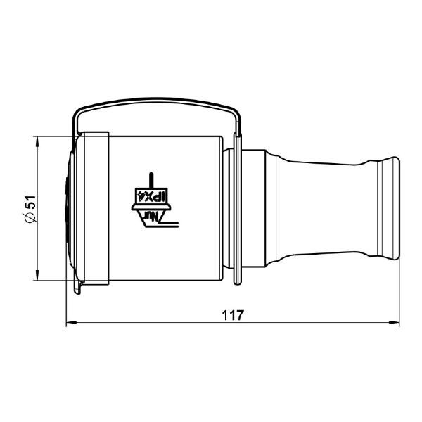  KALTHOFF Vollgummi Kupplung Deckel Rundkabel IP44 schwarz COMPACT